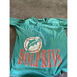 Vintage The Game Men’s Size XLarge Miami Dolphins NFL Green Tee Shirt  Big Logo